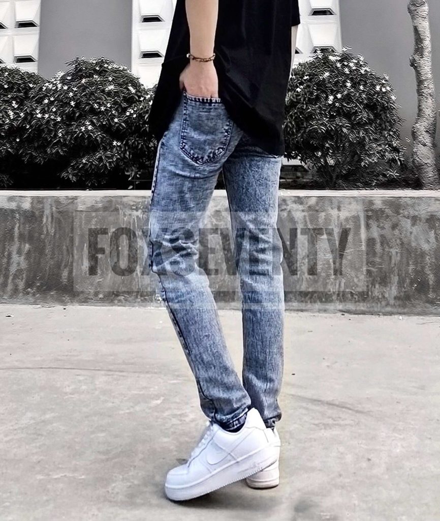 quần jean nam màu xám trơn